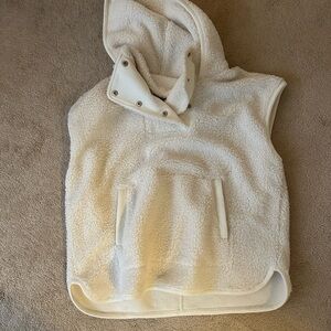 Cozy White Sherpa Hooded Vest